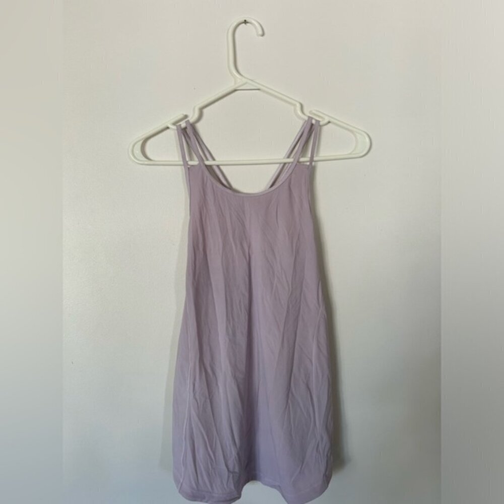 Lululemon Go For Double Tank Silver Lilac Size 4
